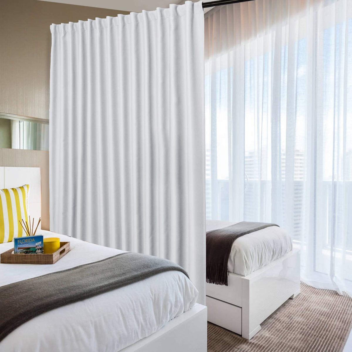 DWCN 1 Panel Wide Width Blackout Curtain, Room Divider Curtains