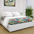 Quilted Tropical Print Bedspread