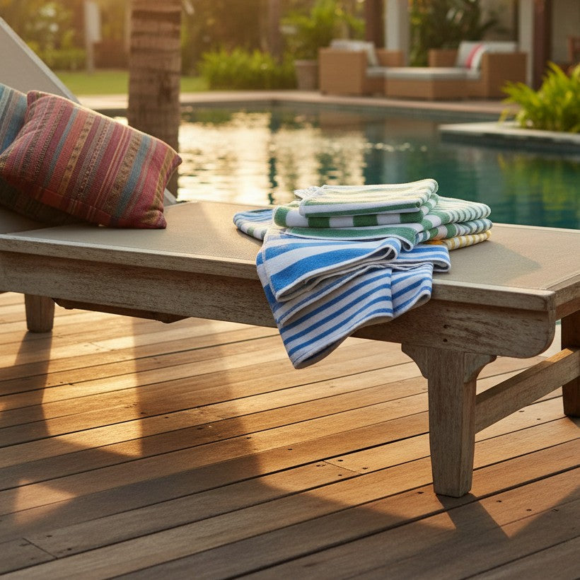 GOT Collection Tropical Stripe Pool Towels-5