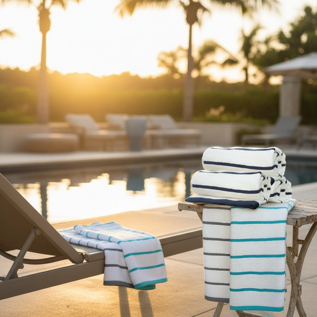 GPH Collection Horizontal Stripes Pool Towels-0