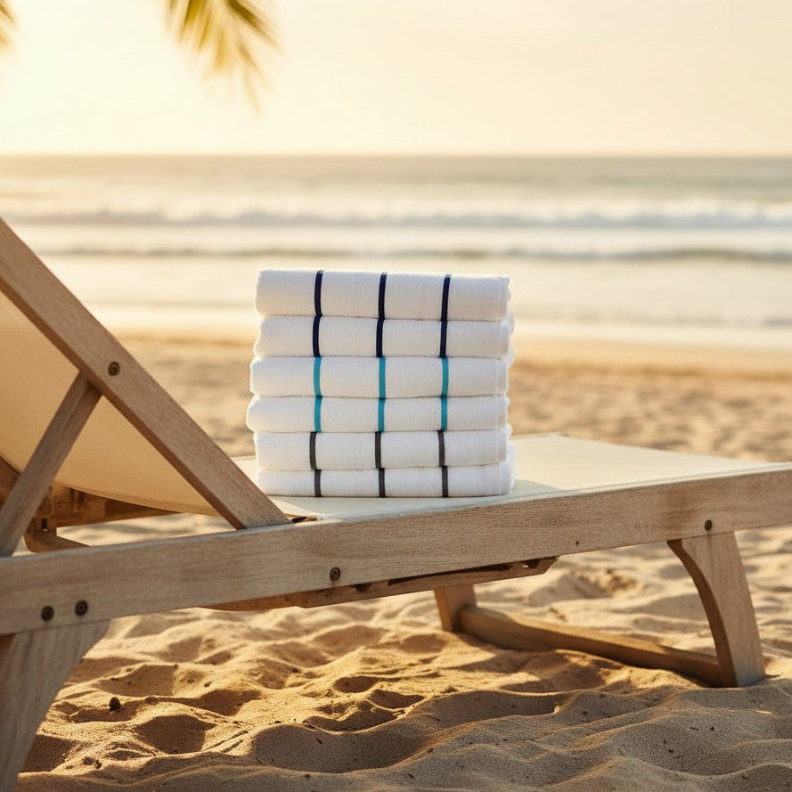 GPH Collection Horizontal Stripes Pool Towels-1