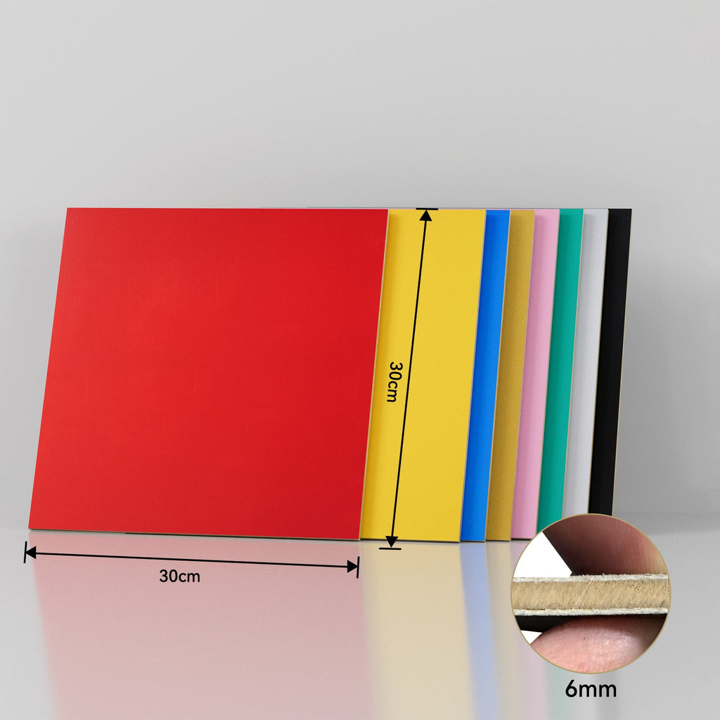 Creatorally Multi-Color Plywood Sheets – 8pcs 30*30cm 6mm, Double-Sided Craft Wood-1