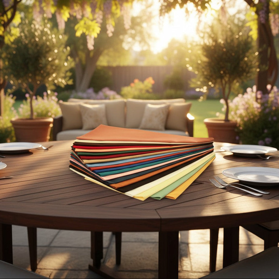 MJS 100% Spun Polyester 2 PLY Round Table Linens