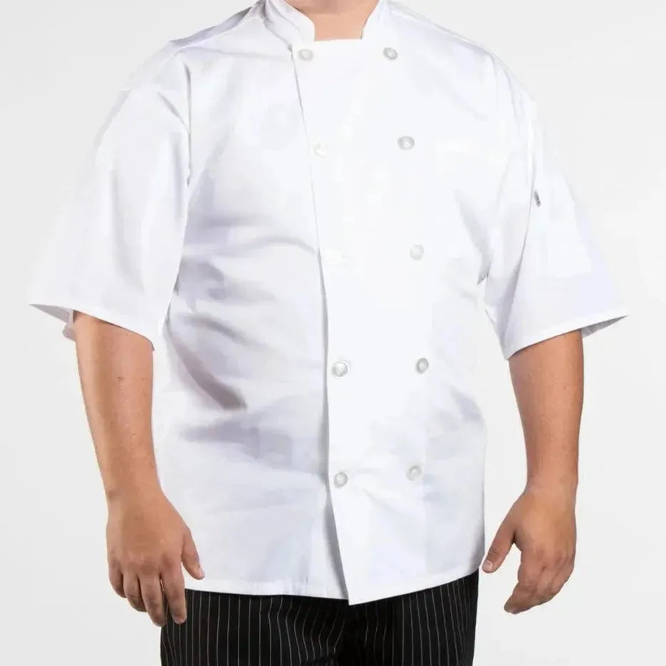 Poplin Cotton Blend Pro-vent Short Sleeve Chef Coat